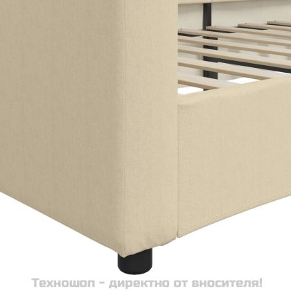 Кушетка, кремава, 80x200 см, плат