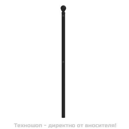 Метална резервна табла за легло, черна, 180 см