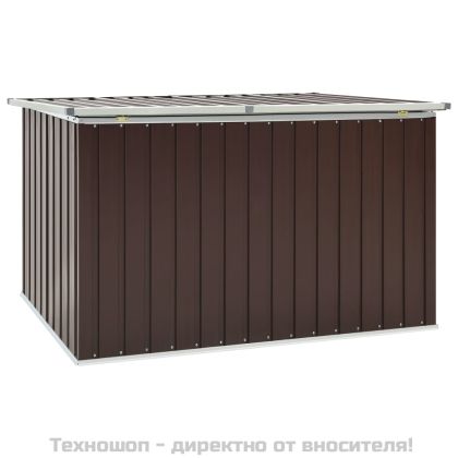 Градински сандък за съхранение, кафяв, 171x99x93 см