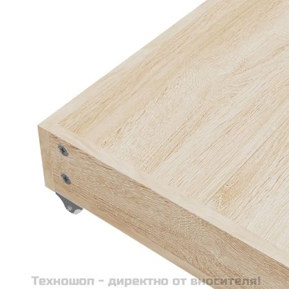 Чекмеджета за легло, 2 бр, жълти, инженерно дърво и кадифе