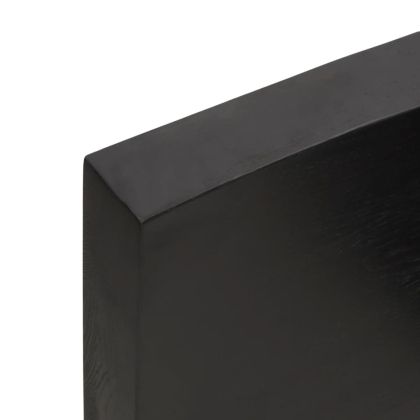 Плот за баня тъмнокафяв 140x50x(2-6)см обработено масивно дърво