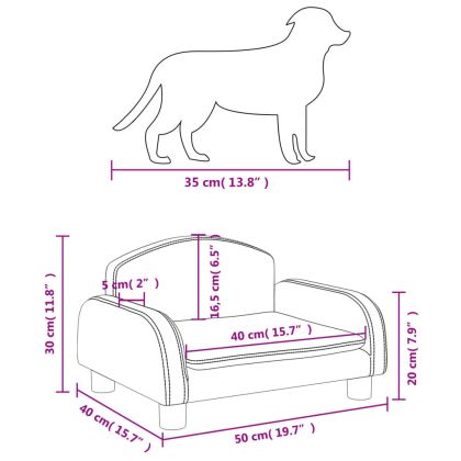Кучешко легло кремаво 50x40x30 см текстил