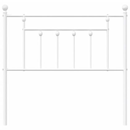 Метална резервна табла за легло, бяла, 90 см