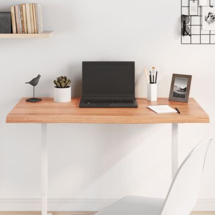 Плот за маса светлокафяв 100x50x(2-4) см обработен масивен дъб
