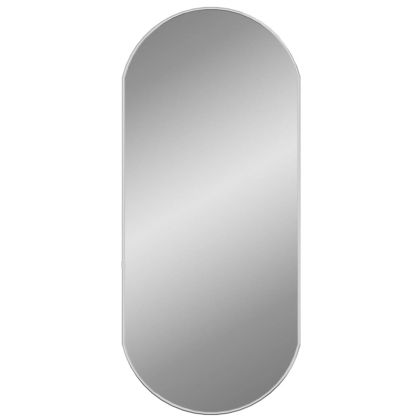 Стенно огледало сребро 80x35 см овално