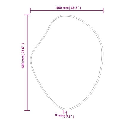 Стенно огледало злато 60x50 см