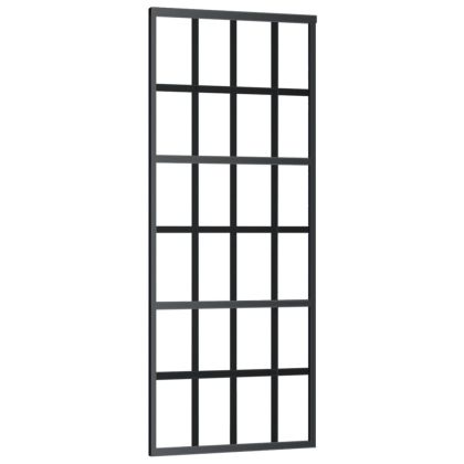 Плъзгаща се врата с механизъм, ESG стъкло и алуминий, 76x205 см