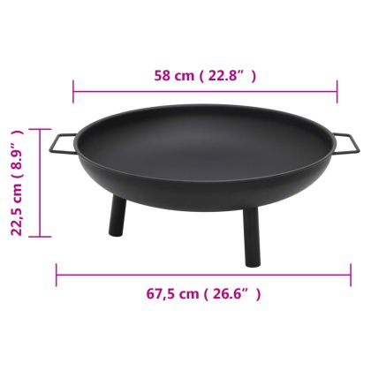 Преносимо огнище, 67,5x58x22,5 см, стомана
