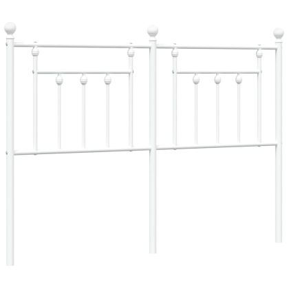 Метална резервна табла за легло, бяла, 150 см