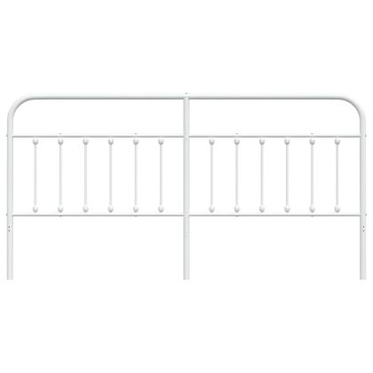 Метална резервна табла за легло, бяла, 193 см