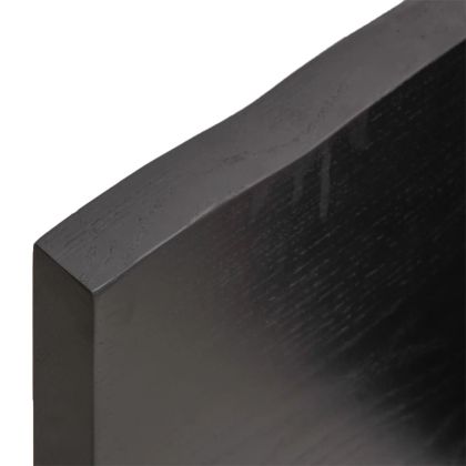 Плот за маса тъмнокафяв 180x60x(2-4) см обработен масивен дъб