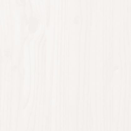 Градински сандък, бял, 82,5x82,5x78 см, масивно борово дърво