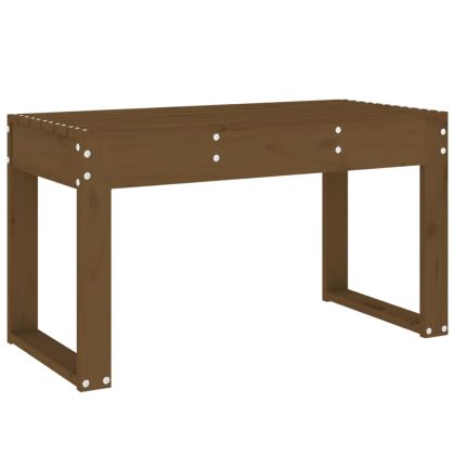 Градинска пейка, меденокафява, 80x38x45 см, борово дърво масив
