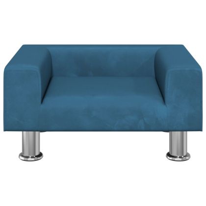 Кучешко легло синьо 50x40x26,5 см кадифе
