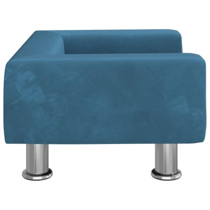 Кучешко легло синьо 50x40x26,5 см кадифе