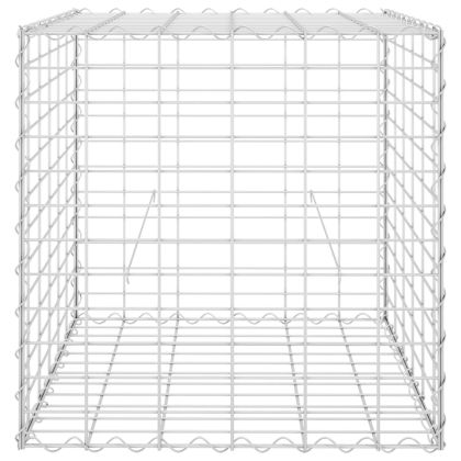 Кубичен габион повдигната леха, стоманена тел, 60x60x60 cм