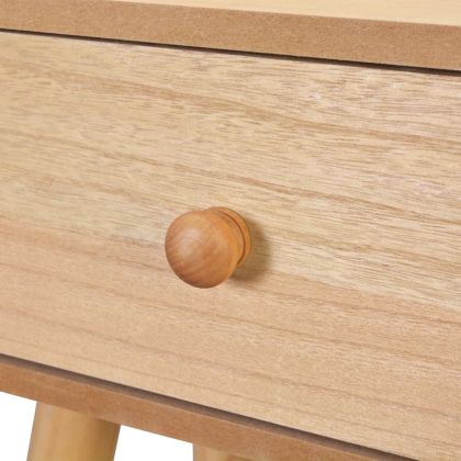 Нощни масички, 2 бр, иглолистен масив, 40x30x61 см, кафяви