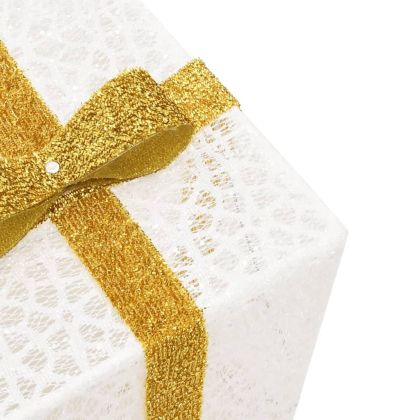 Светещи коледни кутии, 3 бр, 64 LED светлини, топло бяло