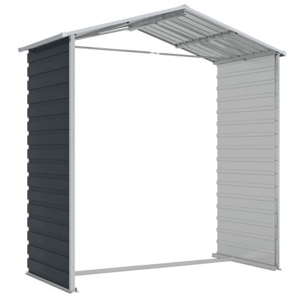 Градинска барака антрацит 191x130x198 см поцинкована стомана