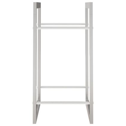 Стойка за дърва за огрев, 50x28x56 см, неръждаема стомана