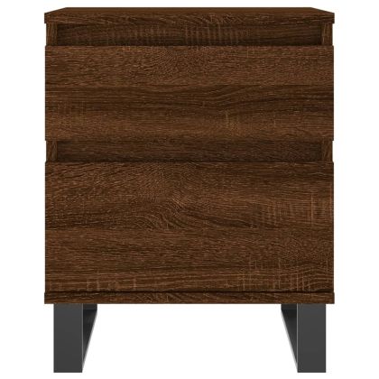 Нощни шкафчета 2 бр кафяв дъб 40x35x50 см инженерно дърво