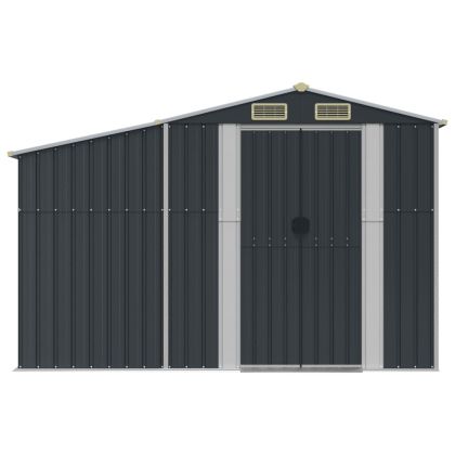 Градинска барака антрацит 277x279x179 см поцинкована стомана
