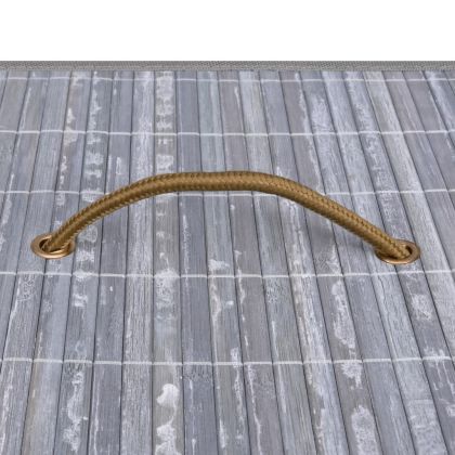 Бамбуков кош за пране с една секция, сив