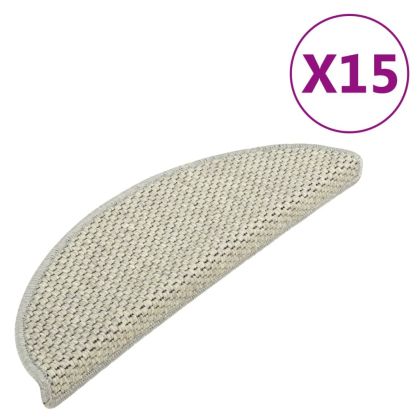Самозалепващи стелки за стълби 15 бр 56x17x3 см светлозелен