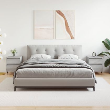 Нощни шкафчета 2 бр сив сонома 40x35x50 см инженерно дърво