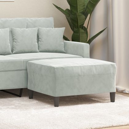 Табуретка, светлосива, 70x55x41 см, кадифе