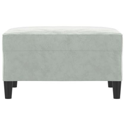 Табуретка, светлосива, 70x55x41 см, кадифе