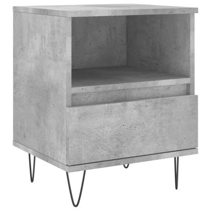 Нощно шкафче бетонно сиво 40x35x50 см инженерно дърво