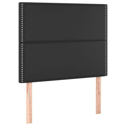 Рамка за легло с табла, черна, 90x200 см, изкуствена кожа