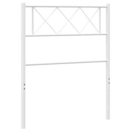 Метална резервна табла за легло, бяла, 75 см