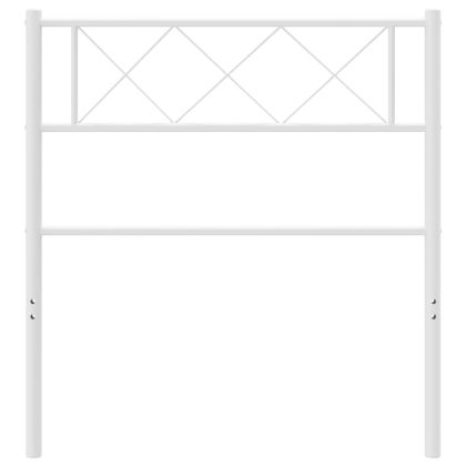 Метална резервна табла за легло, бяла, 75 см