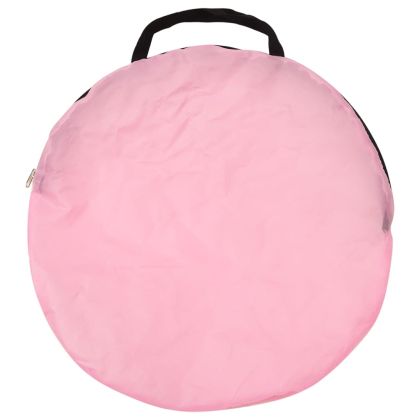 Детска палатка за игра с 250 топки розово 100x100x127 см