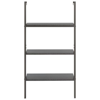 Етажерка стълба с 3 рафта черна 64x35x120,5 см