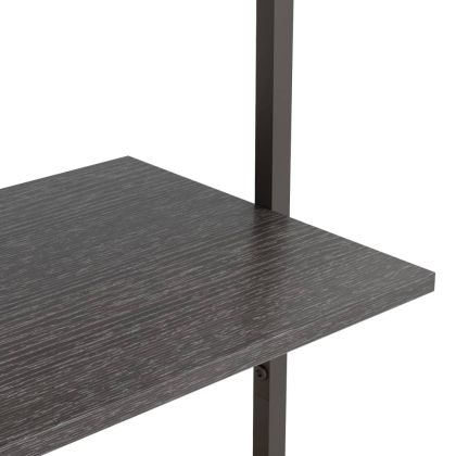 Етажерка стълба с 3 рафта черна 64x35x120,5 см