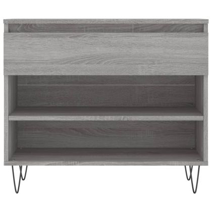 Шкаф за обувки, сив сонома, 70x36x60 см, инженерно дърво