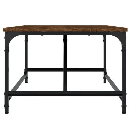 Кафе маса, кафяв дъб, 100x50x35 см, инженерно дърво