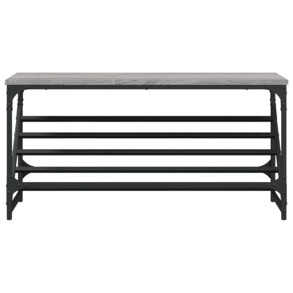 Етажерка за обувки, сив сонома, 90x30x45 см, инженерно дърво