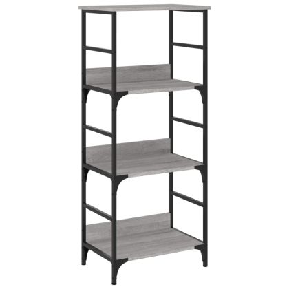 Етажерка за книги сив сонома 50x33x117,5 см инженерно дърво