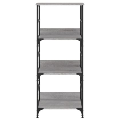 Етажерка за книги сив сонома 50x33x117,5 см инженерно дърво