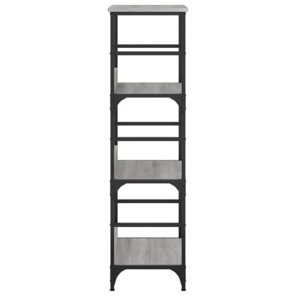 Етажерка за книги сив сонома 50x33x117,5 см инженерно дърво