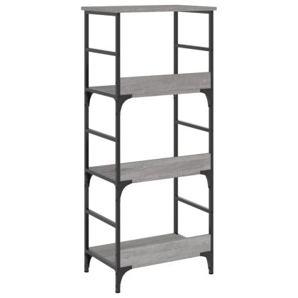 Етажерка за книги сив сонома 50x33x117,5 см инженерно дърво