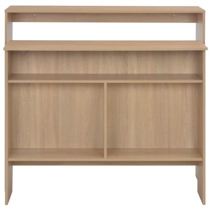 Бар маса с 2 плота, дъб, 130x40x120 см