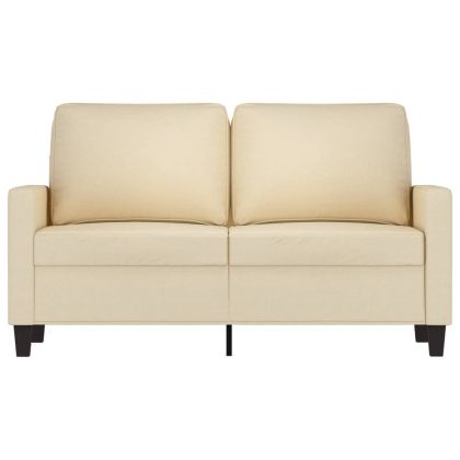 2-местен диван, кремав, 120 см, текстил