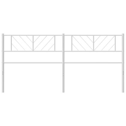 Метална резервна табла за легло, бяла, 193 см