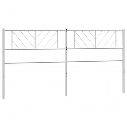 Метална резервна табла за легло, бяла, 193 см