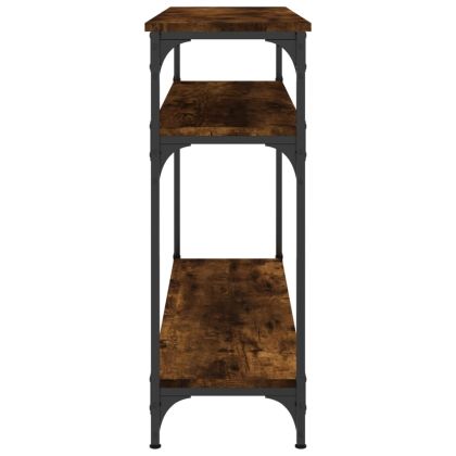 Конзолна маса, опушен дъб, 100x29x75 см, инженерно дърво